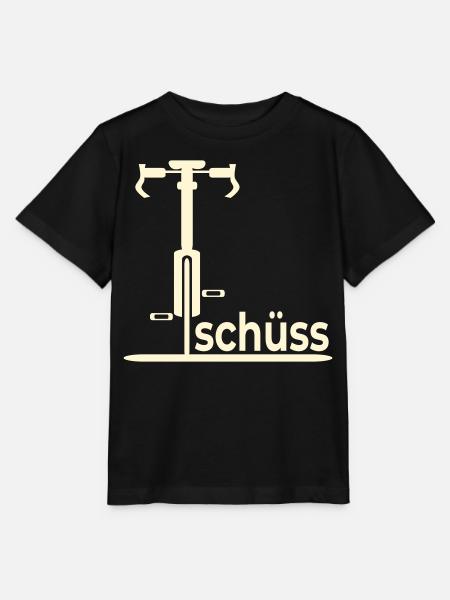 Abschied Fahrradfahrer - Tschüss - Stanley/Stella Kinder T-Shirt MINI CREATOR - Schwarz