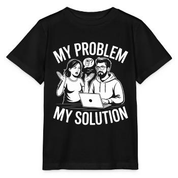 Développeur d’applications mobiles : mon problème : mon pictogramme papa - T-shirt bio MINI CREATOR Stanley/Stella Enfant - noir - Devant - Mikhail (115cm)