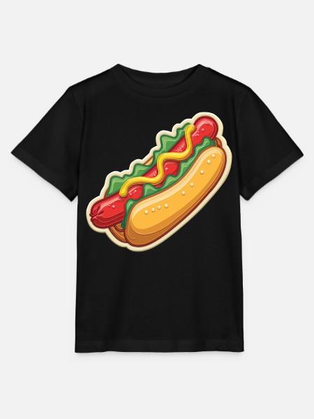 Hotdog Love - Stanley/Stella Kinder T-Shirt MINI CREATOR - Schwarz