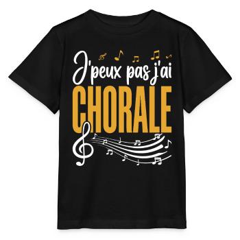 Chorale Cadeau humour personnalisé - T-shirt bio MINI CREATOR Stanley/Stella Enfant - noir - Devant - Mikhail (115cm)