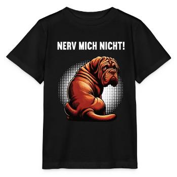 Nerv Mich Nicht Bordeaux Dogge Bordeauxs Bordeaux  - Stanley/Stella Kinder T-Shirt MINI CREATOR  - Schwarz - Vorne - Mikhail (115cm)