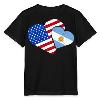 Argentinien Amerika Argentinisch Amerikanisch USA - Stanley/Stella Kinder T-Shirt MINI CREATOR  - Schwarz - Vorne - Mikhail (115cm)