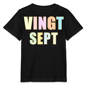 27e anniversaire - Vingt-Sept - T-shirt bio MINI CREATOR Stanley/Stella Enfant - noir - Devant - Mikhail (115cm)