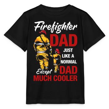 Fire Brigade Dad - Stanley/Stella MINI CREATOR Kids’ T-Shirt - black - Front - Mikhail (115cm)
