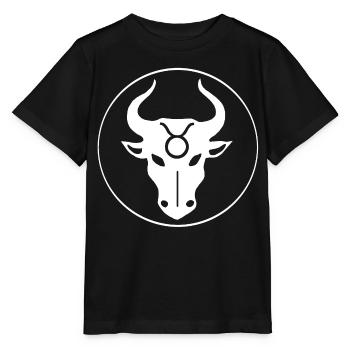 Taurus Star Sign (White) - Stanley/Stella MINI CREATOR Kids’ T-Shirt - black - Front - Mikhail (115cm)