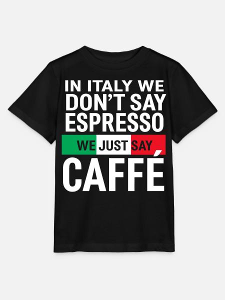 Italienischer Kaffeespruch Caffè - Stanley/Stella Kinder T-Shirt MINI CREATOR - Schwarz