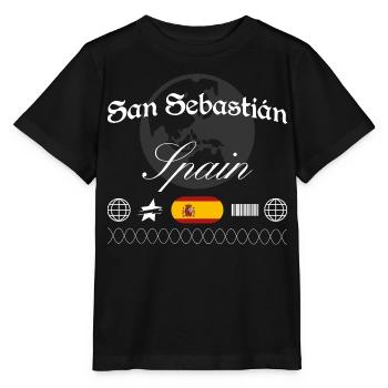 San Sebastián Spanien Streetwear Reise Souvenir - Stanley/Stella Kinder T-Shirt MINI CREATOR  - Schwarz - Vorne - Mikhail (115cm)