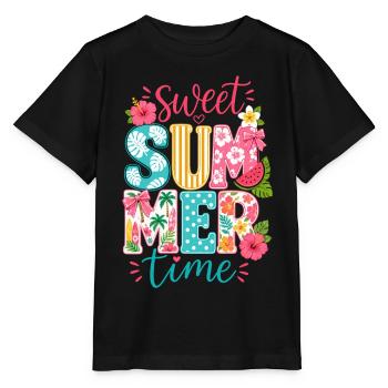 Été Vacances Soleil Tropical Fruit Cadeau - T-shirt bio MINI CREATOR Stanley/Stella Enfant - noir - Devant - Mikhail (115cm)