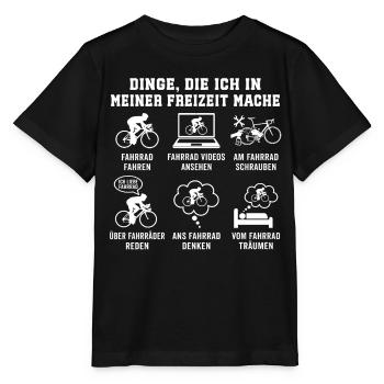 fahrrad fahren - Stanley/Stella Kinder T-Shirt MINI CREATOR  - Schwarz - Vorne - Mikhail (115cm)