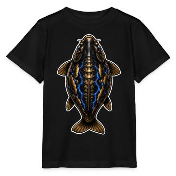 Spiegelkarpfenfischen - Stanley/Stella Kinder T-Shirt MINI CREATOR  - Schwarz - Vorne - Mikhail (115cm)