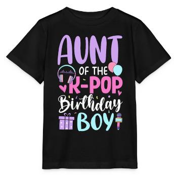 Tante du garçon anniversaire de la K-Pop - T-shirt bio MINI CREATOR Stanley/Stella Enfant - noir - Devant - Mikhail (115cm)