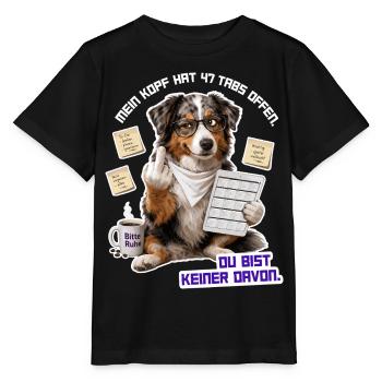 Zu viele Tabs, kein Platz für dich - Stanley/Stella Kinder T-Shirt MINI CREATOR  - Schwarz - Vorne - Mikhail (115cm)