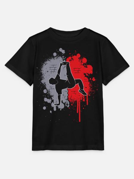 Breakdancing Breakdancer Farbklecks Breakdance - Stanley/Stella Kinder T-Shirt MINI CREATOR - Schwarz