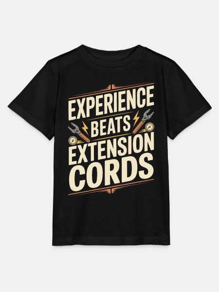 Master Electrician Experience Beats Electrical - Stanley/Stella Kinder T-Shirt MINI CREATOR - Schwarz
