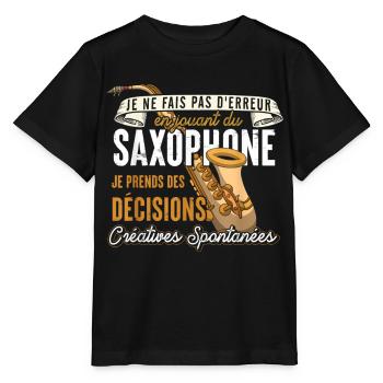 Saxophone Créatif: Décisions Spontanées - T-shirt bio MINI CREATOR Stanley/Stella Enfant - noir - Devant - Mikhail (115cm)