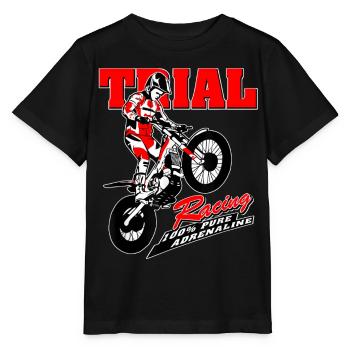 Trial-Rennen Motorradadrenalin - Stanley/Stella Kinder T-Shirt MINI CREATOR  - Schwarz - Vorne - Mikhail (115cm)