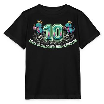Dino Anniversaire 10 Niveau 10 Débloqué - T-shirt bio MINI CREATOR Stanley/Stella Enfant - noir - Devant - Mikhail (115cm)