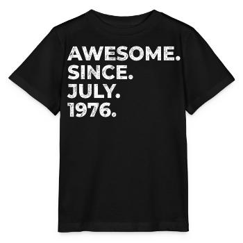 Depuis juillet 1976 – Incroyable faute de frappe vintage - T-shirt bio MINI CREATOR Stanley/Stella Enfant - noir - Devant - Mikhail (115cm)