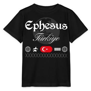 Souvenir de voyage en streetwear pour la Dinde d’Éphèse - T-shirt bio MINI CREATOR Stanley/Stella Enfant - noir - Devant - Mikhail (115cm)