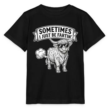 Sometimes I Just Be Fartin - Stanley/Stella Kinder T-Shirt MINI CREATOR  - Schwarz - Vorne - Mikhail (115cm)