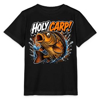 Pêche à la carpe Sainte Carpe - T-shirt bio MINI CREATOR Stanley/Stella Enfant - noir - Devant - Mikhail (115cm)
