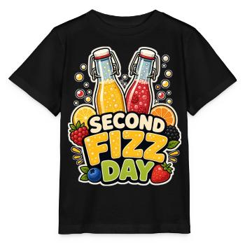 SECOND FIZZ DAY - Stanley/Stella Kinder T-Shirt MINI CREATOR  - Schwarz - Vorne - Mikhail (115cm)