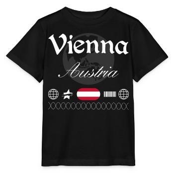 Wien Österreich Streetwear Reise Souvenir - Stanley/Stella Kinder T-Shirt MINI CREATOR  - Schwarz - Vorne - Mikhail (115cm)