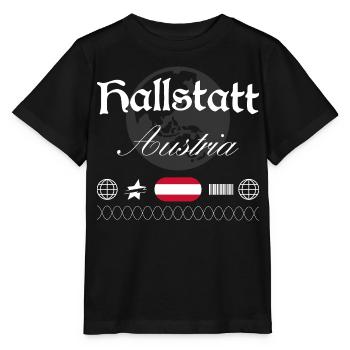 Hallstatt Austria Streetwear Travel Souvenir - Stanley/Stella MINI CREATOR Kids’ T-Shirt - black - Front - Mikhail (115cm)