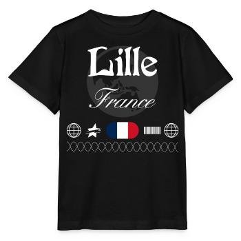 Lille Frankreich Streetwear Reise Souvenir - Stanley/Stella Kinder T-Shirt MINI CREATOR  - Schwarz - Vorne - Mikhail (115cm)