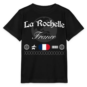 La Rochelle Frankreich Streetwear Reise Souvenir - Stanley/Stella Kinder T-Shirt MINI CREATOR  - Schwarz - Vorne - Mikhail (115cm)