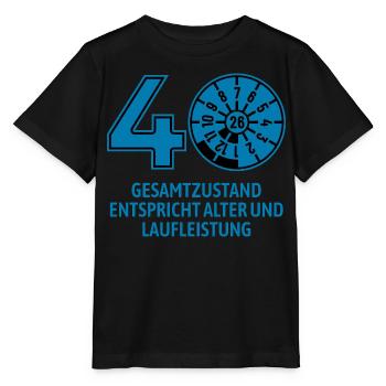 HU Juli 2026 - 40 Jahre - Geburtstag Geschenk - Stanley/Stella Kinder T-Shirt MINI CREATOR  - Schwarz - Vorne - Mikhail (115cm)