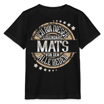 Mats - Stanley/Stella Kinder T-Shirt MINI CREATOR  - Schwarz - Vorne - Mikhail (115cm)