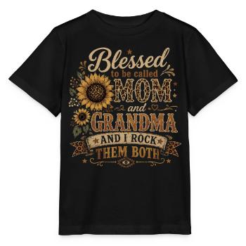 Maman Et Mamie Formidable | Cadeau Fête Des Mères - T-shirt bio MINI CREATOR Stanley/Stella Enfant - noir - Devant - Mikhail (115cm)