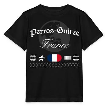 Perros-Guirec Frankreich Streetwear Reise Souvenir - Stanley/Stella Kinder T-Shirt MINI CREATOR  - Schwarz - Vorne - Mikhail (115cm)