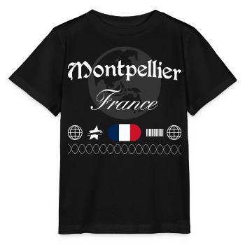 Montpellier Frankreich Streetwear Reise Souvenir - Stanley/Stella Kinder T-Shirt MINI CREATOR  - Schwarz - Vorne - Mikhail (115cm)