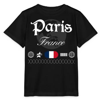 Paris Frankreich Streetwear Reise Souvenir - Stanley/Stella Kinder T-Shirt MINI CREATOR  - Schwarz - Vorne - Mikhail (115cm)