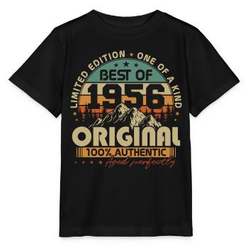 Anniversaire rétro vintage vintage original de 1956 - T-shirt bio MINI CREATOR Stanley/Stella Enfant - noir - Devant - Mikhail (115cm)