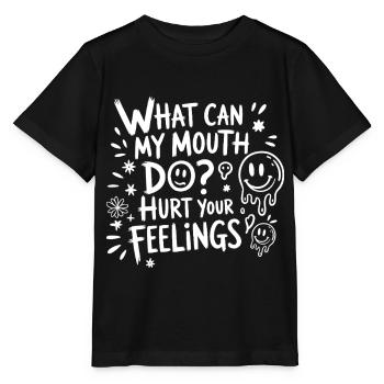 Ce que fait ma bouche – Des sentiments blessants - T-shirt bio MINI CREATOR Stanley/Stella Enfant - noir - Devant - Mikhail (115cm)