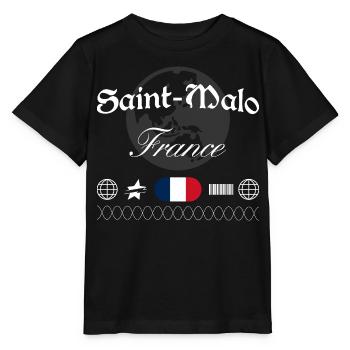 Saint-Malo Frankreich Streetwear Reise Souvenir - Stanley/Stella Kinder T-Shirt MINI CREATOR  - Schwarz - Vorne - Mikhail (115cm)