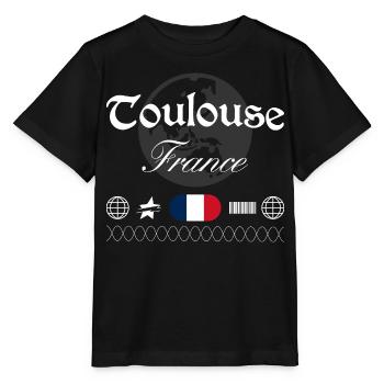 Souvenir de voyage streetwear Toulouse, France - T-shirt bio MINI CREATOR Stanley/Stella Enfant - noir - Devant - Mikhail (115cm)