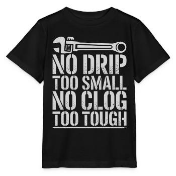 Master Plumber No Drip Too Small Licensed Plumber - Stanley/Stella Kinder T-Shirt MINI CREATOR  - Schwarz - Vorne - Mikhail (115cm)