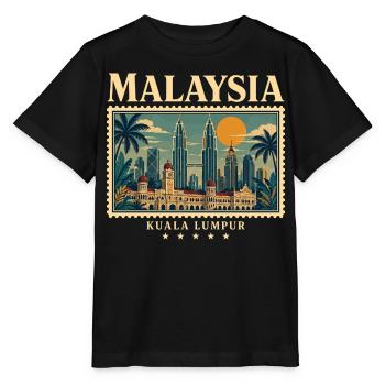 Malaysia Kuala Lumpur Vintage Tour - Stanley/Stella MINI CREATOR Kids’ T-Shirt - black - Front - Mikhail (115cm)