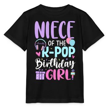 Nièce de la fille d’anniversaire de la K-Pop - T-shirt bio MINI CREATOR Stanley/Stella Enfant - noir - Devant - Mikhail (115cm)