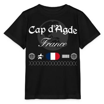 Cap d’Agde Frankreich Streetwear Reise Souvenir - Stanley/Stella Kinder T-Shirt MINI CREATOR  - Schwarz - Vorne - Mikhail (115cm)