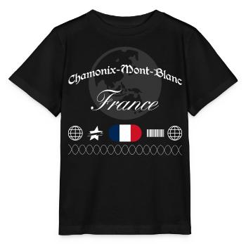Chamonix-Mont-Blanc Frankreich Streetwear Souvenir - Stanley/Stella Kinder T-Shirt MINI CREATOR  - Schwarz - Vorne - Mikhail (115cm)