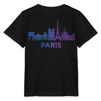 Paris Skyline Skizze - Stanley/Stella Kinder T-Shirt MINI CREATOR  - Schwarz - Vorne - Mikhail (115cm)