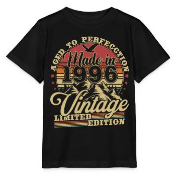 Cadeau d’anniversaire vintage 1996 - T-shirt bio MINI CREATOR Stanley/Stella Enfant - noir - Devant - Mikhail (115cm)
