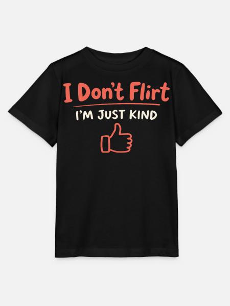Je ne drague pas – je suis juste gentille - T-shirt bio MINI CREATOR Stanley/Stella Enfant - noir