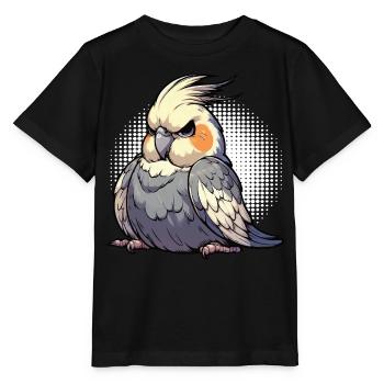 Nymphensittich Nymphensittiche Nymphensittichvogel - Stanley/Stella Kinder T-Shirt MINI CREATOR  - Schwarz - Vorne - Mikhail (115cm)