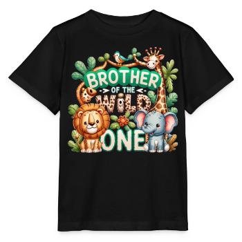 Brother of the Wild One - Stanley/Stella MINI CREATOR Kids’ T-Shirt - black - Front - Mikhail (115cm)